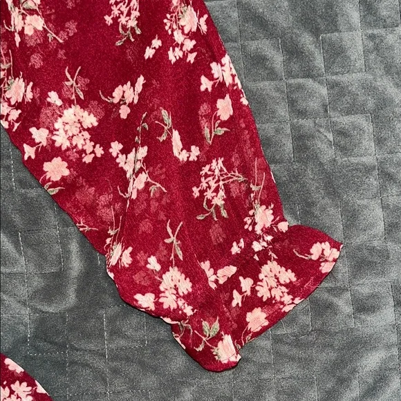 American Eagle Red Floral Dress - Picture 3 of 3